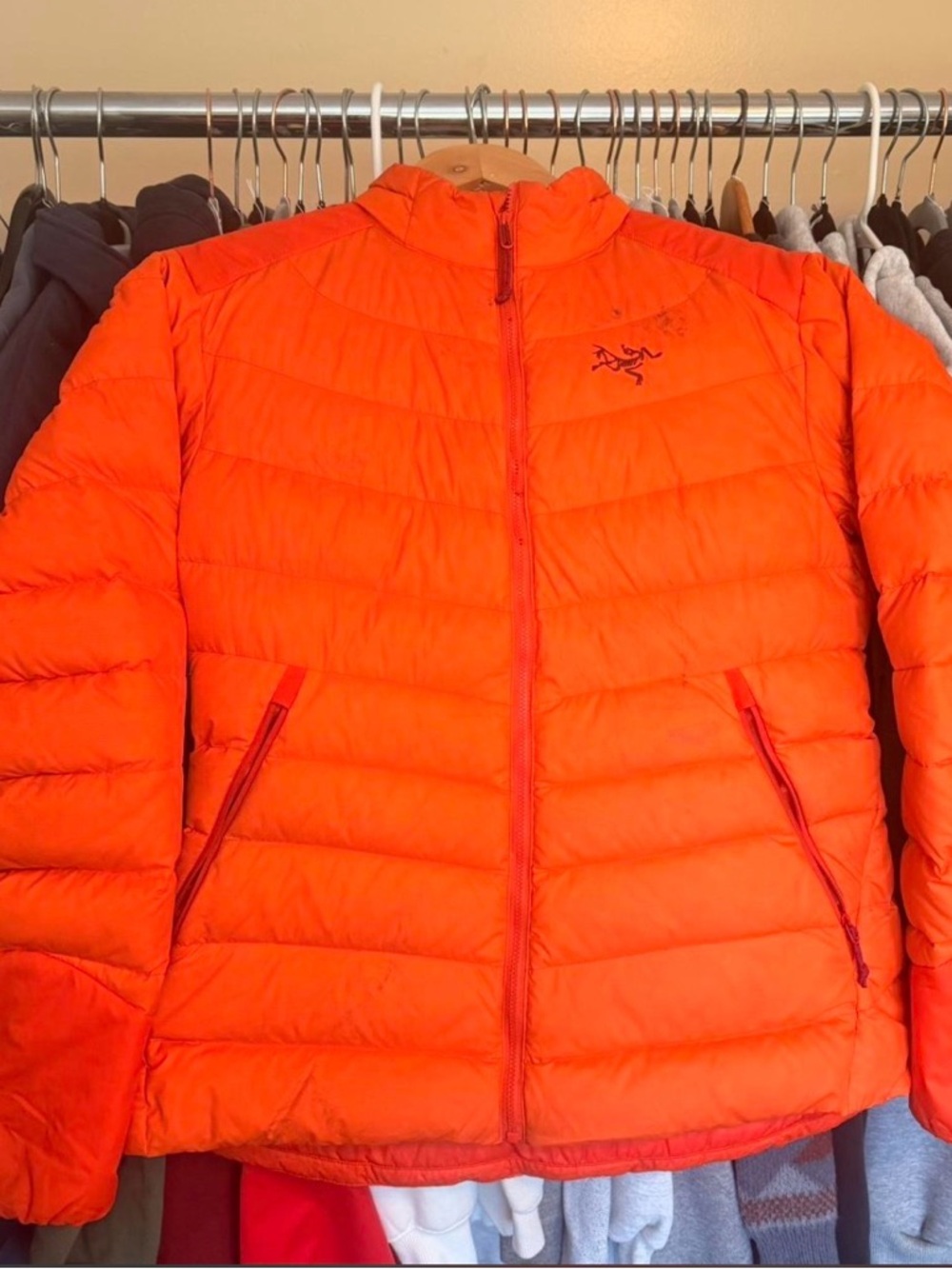 Arc'teryx Women's Orange Puffer down Jacket